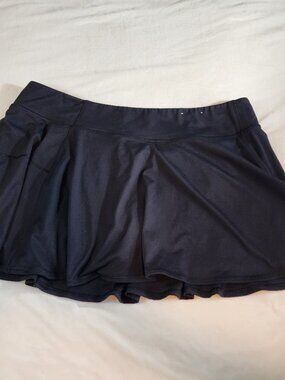 Tennis Skort 3X Plus Size Mini Black Sporty Athleisure Activewear